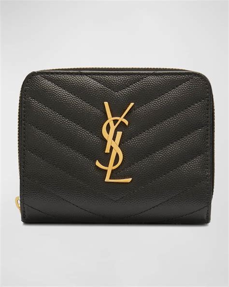 ysl bifold|Saint Laurent YSL Quilted Bifold Compact Wallet.